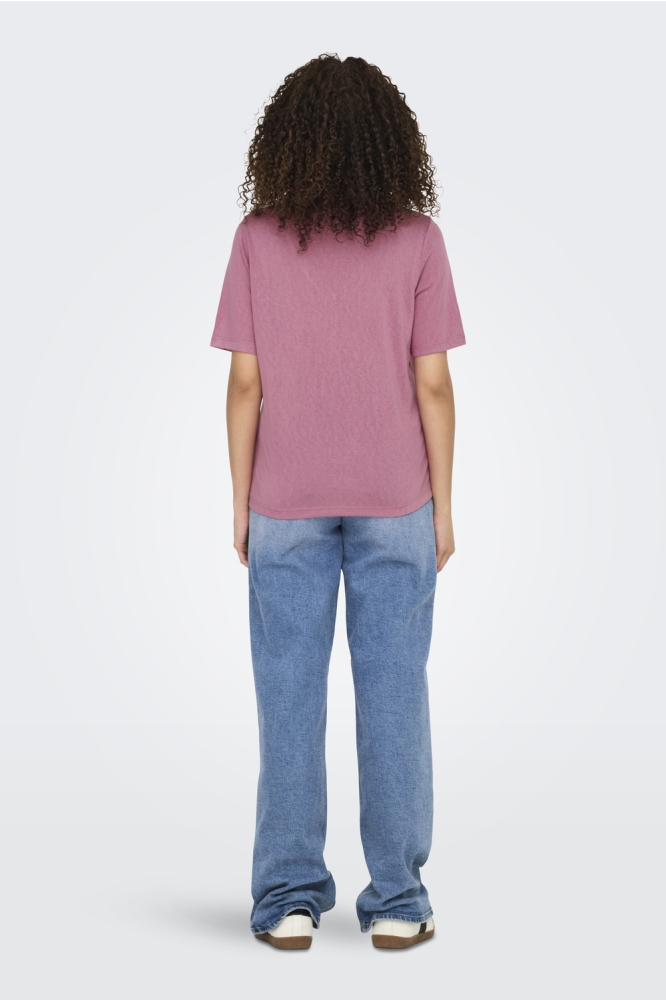 ONLELISE S/S V-NECK TOP JRS NOOS 15257390 HEATHER ROSE